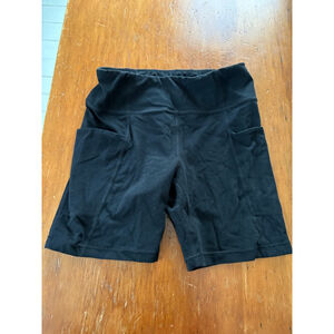 Athleta Girl Black Bike Shorts w/ Pockets XL (14)
